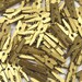 25mm Gold Small Wooden Craft Pegs Mini Clip Metal Spring Tiny Wedding Decor