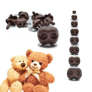 May include: A set of brown plastic safety eyes for stuffed animals. The eyes come in various sizes and are ideal for adding a touch of personality to your creations.