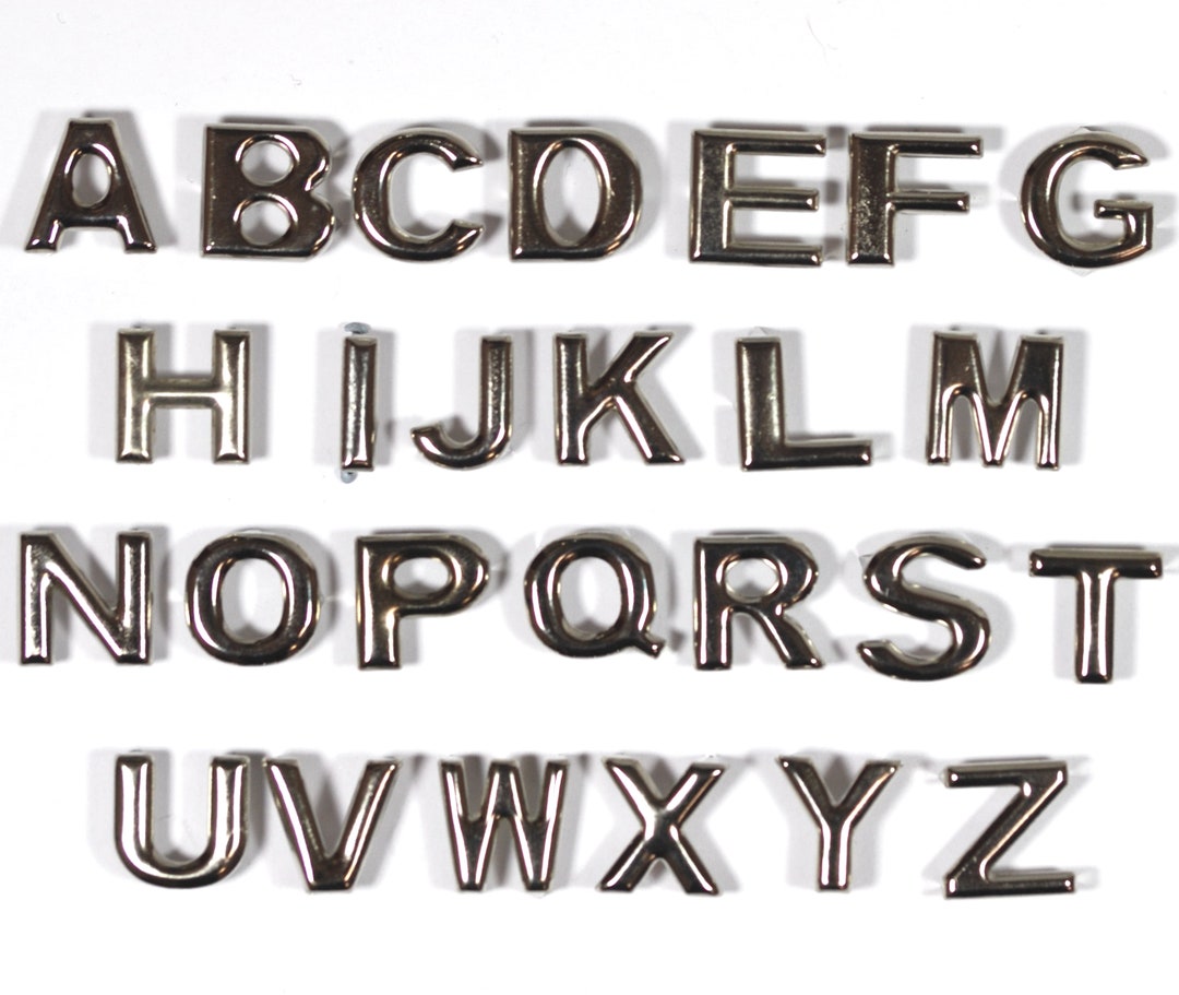 Letter Rivets 15mm Alphabet Rivet Studs for Metal Craft, Leather Work, Clothing ...