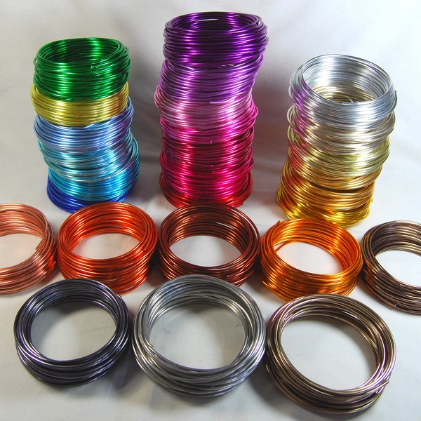 0.8mm x 20m Aluminium Wire - Choice of Colours - Thin Gauge Jewellery Modelling Craft Florist Findings