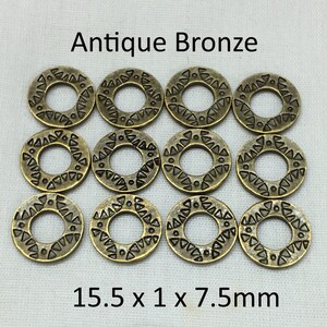 20 X Bronze Tone Mini Cogs Charms, Cog, Jewellery Making, Steampunk