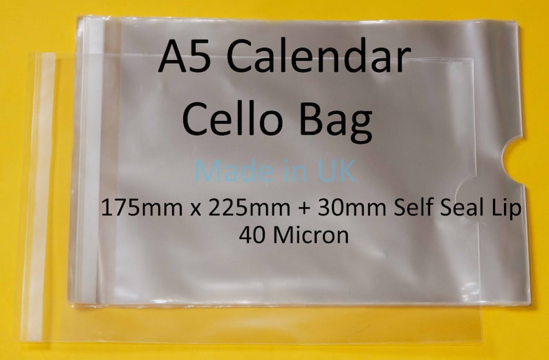 Self Seal C6 A6 Clear Cellophane Display Bags For Print 100 Drawings Art