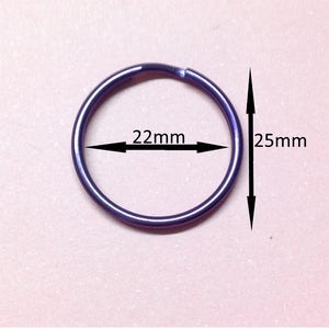 25mm Plain Round Double Loop Split Ring - Choice of Colours - for ...