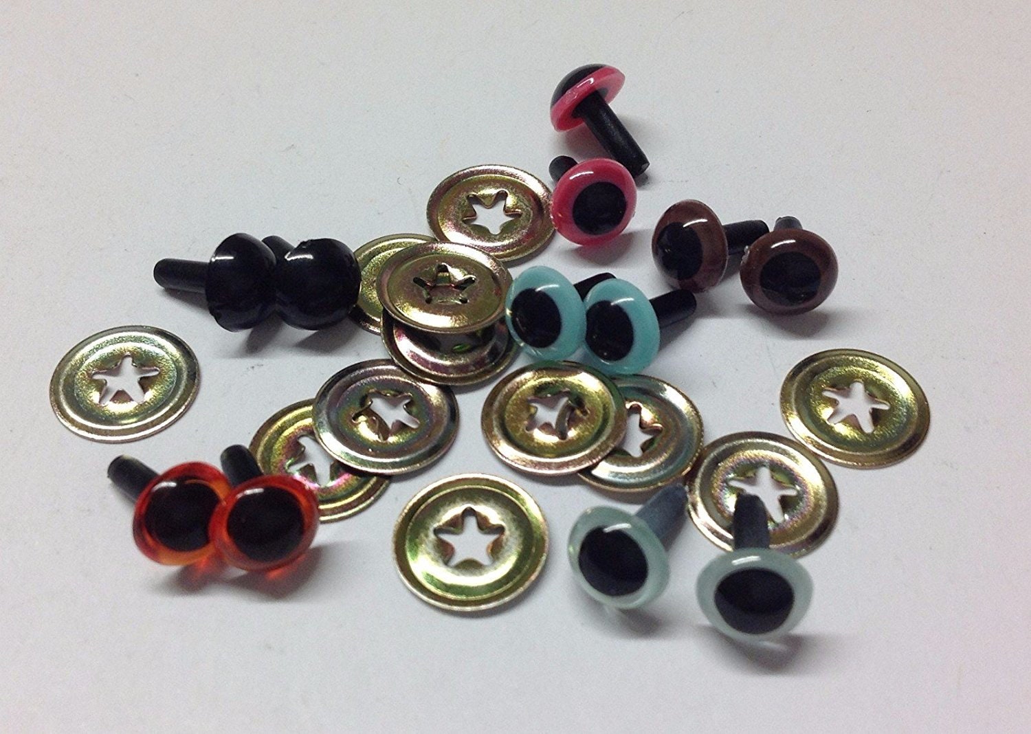 8mm BLACK safety eyes (5 pairs) plastic, amigurumi, animal, plastic