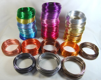 2mm x 5m Aluminium Wire - Choice of Colours - Thin Gauge Jewellery Modelling Craft Florist Findings