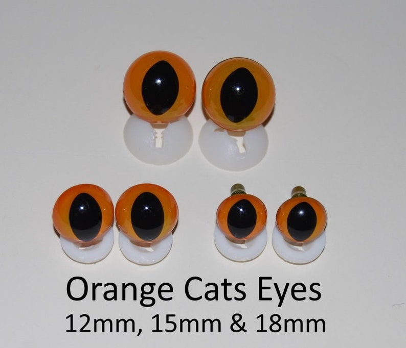 12mm Cats Safety Eyes With Plastic Backs Choice of Colours Etsy