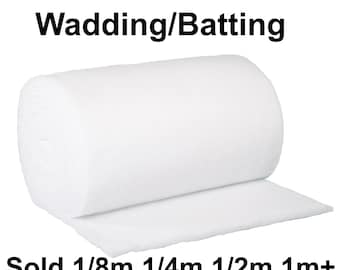 Polyester Wadding/Batting for Quilting, Upholstery 2/4/6/8oz - Various Lengths