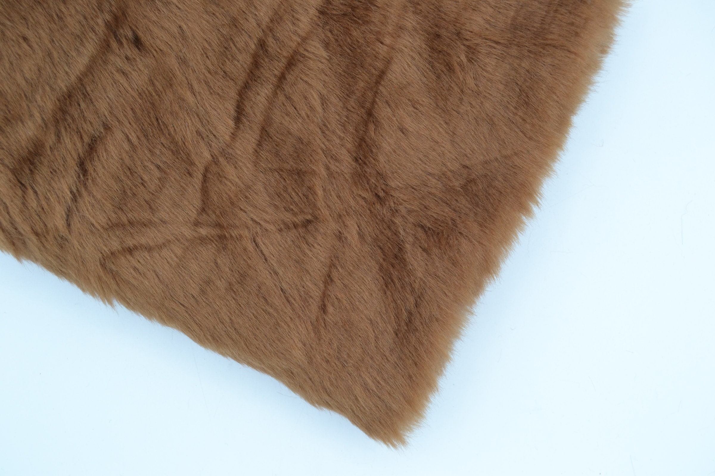 Rabbit Fur Plain Faux Fur Fabric Material 15mm Pile - Soft Toy Making ...
