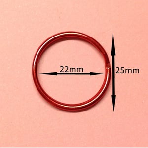 25mm Plain Round Double Loop Split Ring - Choice of Colours - for ...