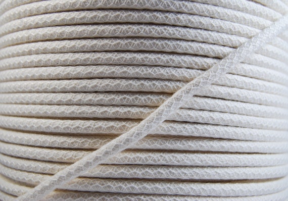 Cotton Piping Cord - White - Netted, Pre-Shrunk - Upholstery, Soft furnishings, Dressmaking