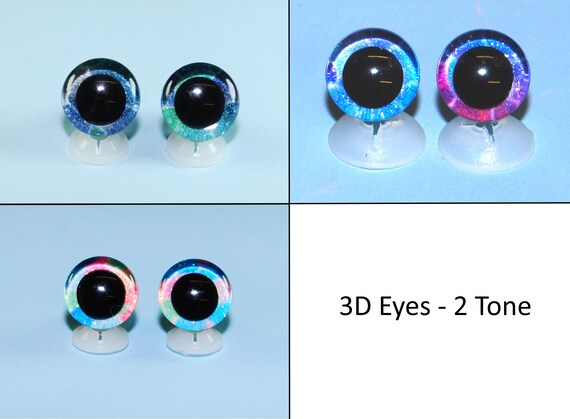 Yeux en plastique pour peluches, 14 + 16 mm, 10 pièces