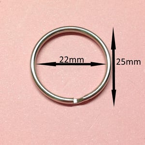 25mm Plain Round Double Loop Split Ring - Choice of Colours - for ...
