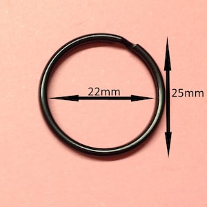 25mm Plain Round Double Loop Split Ring - Choice of Colours - for ...