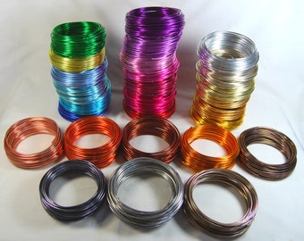 2mm x 50m Aluminium Wire - Choice of Colours - Thin Gauge Jewellery Modelling Craft Florist Findings