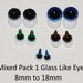 18mm Mixed Packs Glass Like Eyes - Safety Eyes with Plastic Backs for Teddy Bear/Animal Making