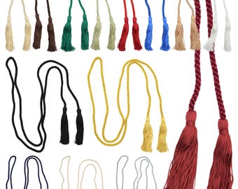 Double-Ended Tasselled Cord - Chainette Tassels Tieback Curtains Dressing Gown Twisted