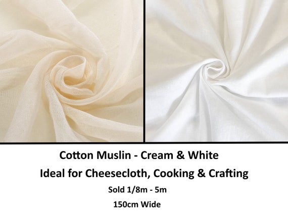 Muslin Fabric Material White Cream Cheesecloth Cooking