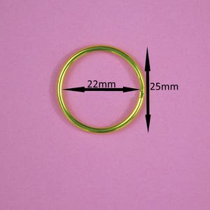 25mm Plain Round Double Loop Split Ring - Choice of Colours - for ...