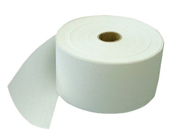 Puede incluir: Un rollo de buckram termoadhesivo blanco, de una sola cara. Se vende en anchos de 4, 5, 6 y 13 pulgadas y en longitudes de 1/2, 1, 2, 3, 4 y 5 metros.