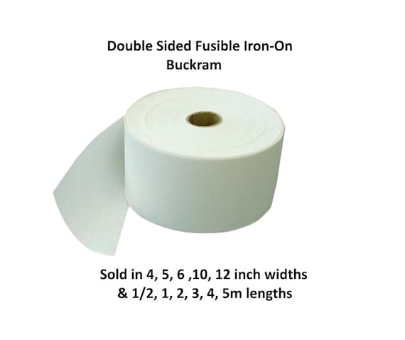 Buckram Double Sided Fusible Iron-on Fabric Stabiliser Sold by Vary Length  