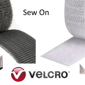 ® VELCRO Tape Hook and Loop - Coser (Stitch-On) / Blanco y Negro / Costura / Ropa / Ropa / Artesanías