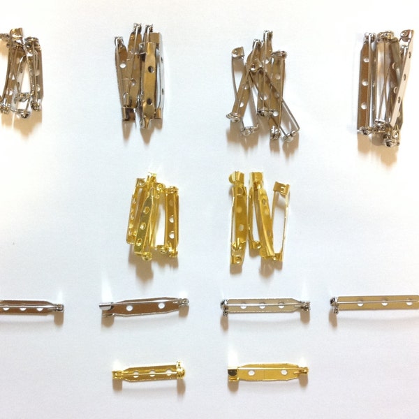 Goldene oder antike Bronze Brosche Pins 15mm x 6mm mit Haken Catch für die Schmuckherstellung