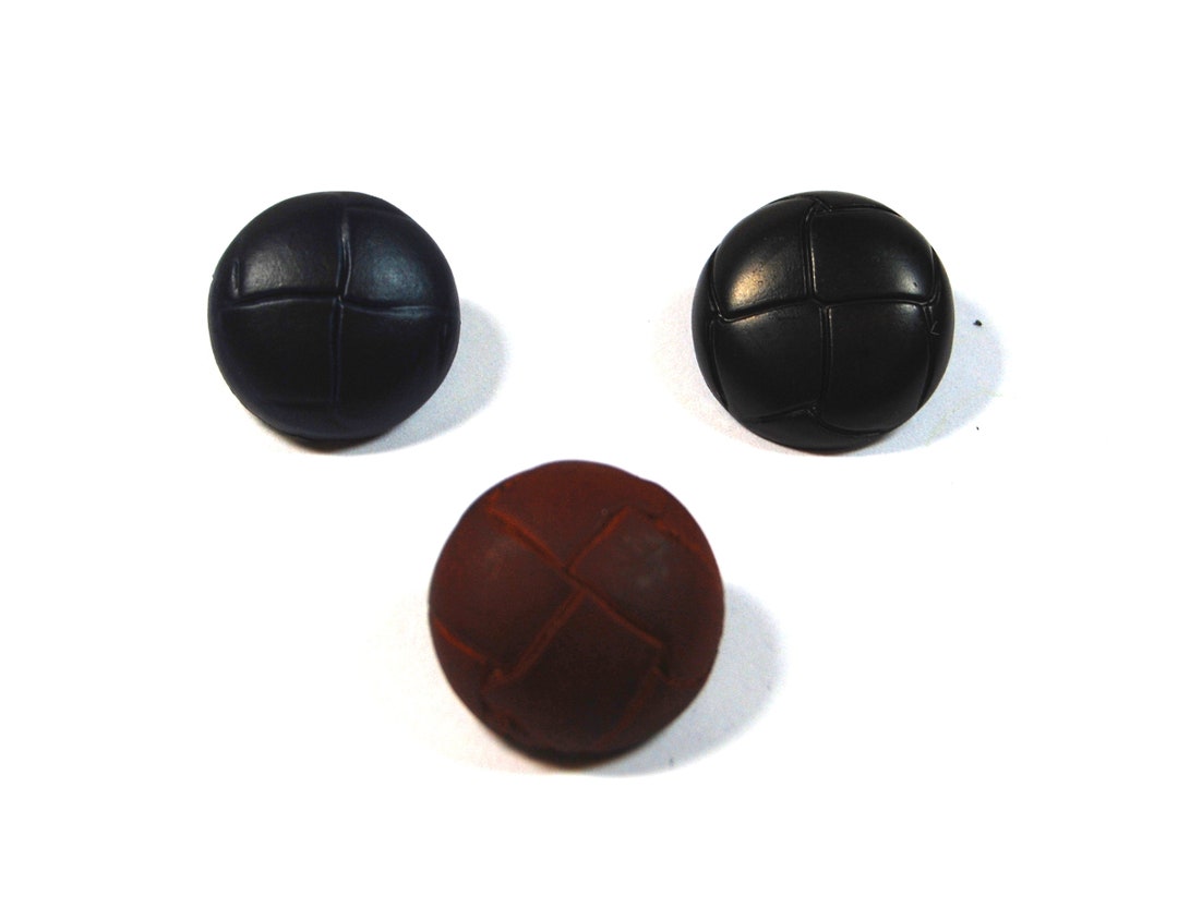 Leather Football Buttons 22.5mm Choice of Colour Sewing Accessories
