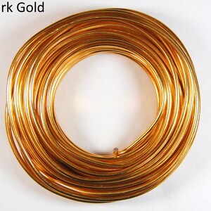 Fil d'aluminium de 4 mm x 15 m Choix de couleurs Accessoires de modélisme pour fleuriste Dark Gold