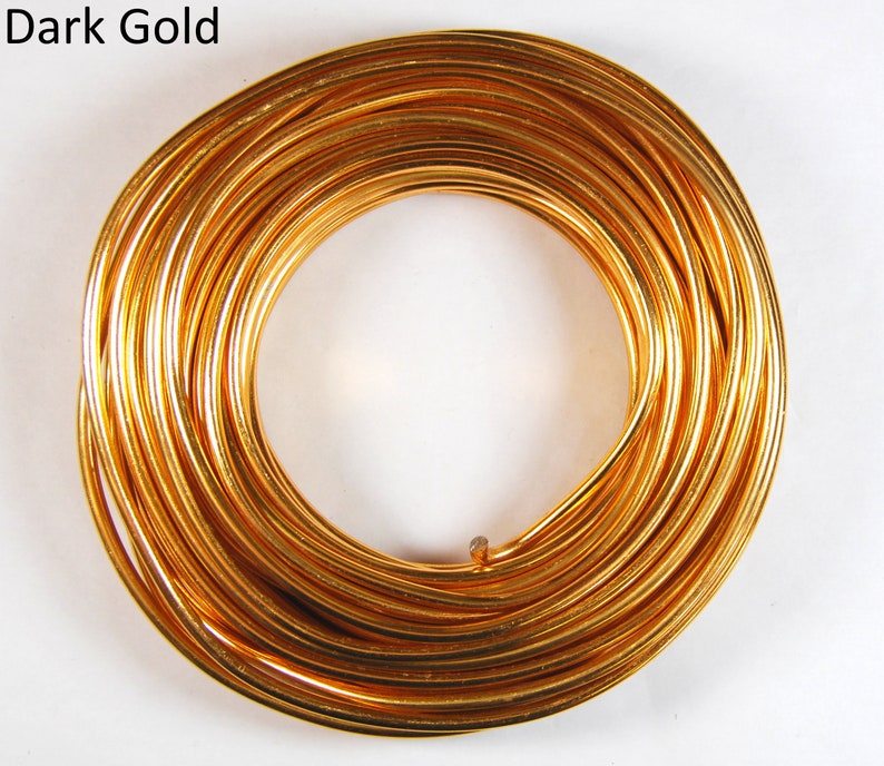 Fil d'aluminium de 4 mm x 15 m Choix de couleurs Accessoires de modélisme pour fleuriste Dark Gold