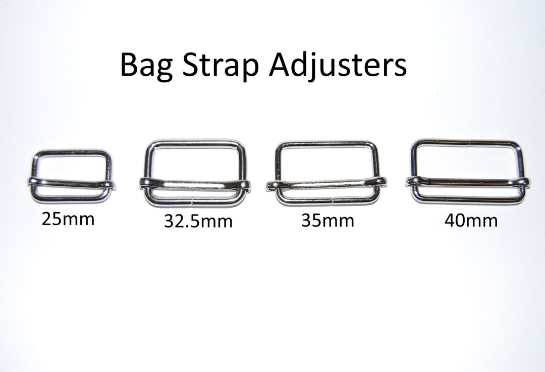 Silver Metal Sliding Bag Strap Adjusters Choice of Sizes Etsy