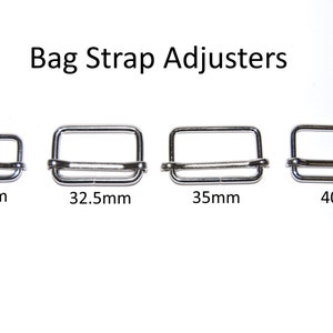 2 X Welded Metal Strap Slider Buckle for Bag Making. 25/32/38 Mm. 