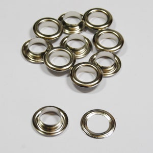 12mm Silver High Quality Metal Eyelet Grommets & Washer Findings - Brass - Used For Leather Craft Clothing