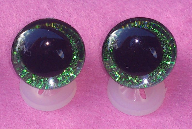 3D Mixed 20mm Safety Teddy Eyes with PLASTIC BACKS Glitter Sparkle Animal Eyes for Teddy Bear Making image 3