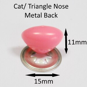 15mm Triangle Noses Choice of Colours Metal Back Noses for Soft Toys & Teddy Bears image 4