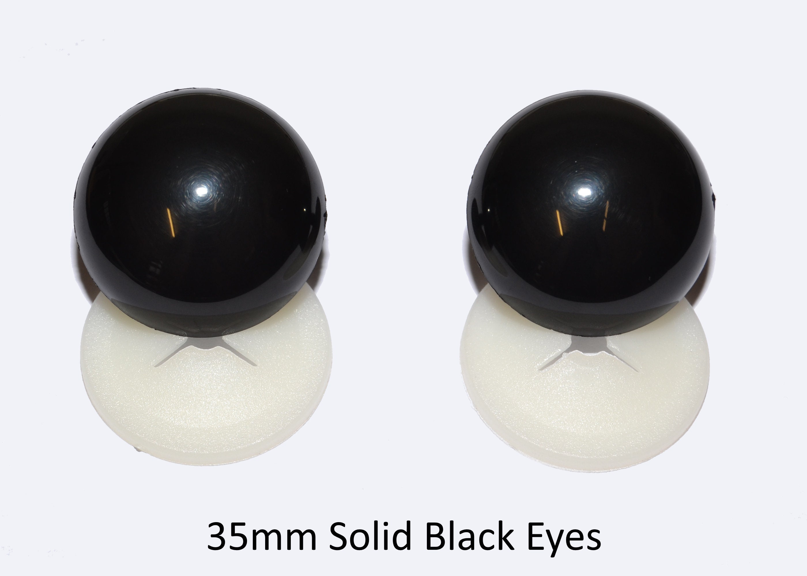 BLACK Safety Eyes, Available in 14 Different Sizes 4.5mm to 24mm