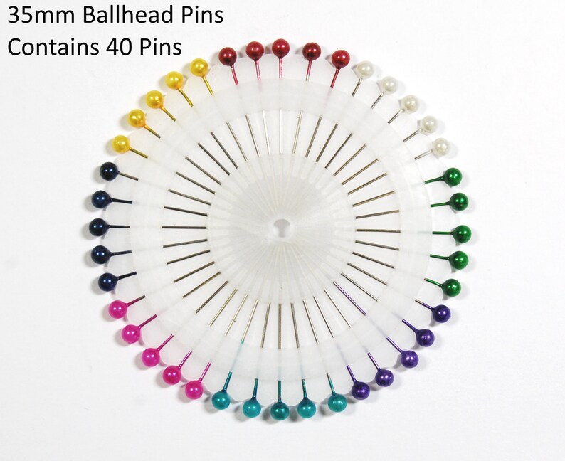 35mm Round Ballhead Sewing Berry Pins Multiple Colours Etsy UK