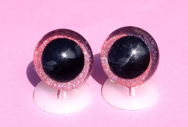 3D Mixed 20mm Safety Teddy Eyes with PLASTIC BACKS Glitter Sparkle Animal Eyes for Teddy Bear Making image 6