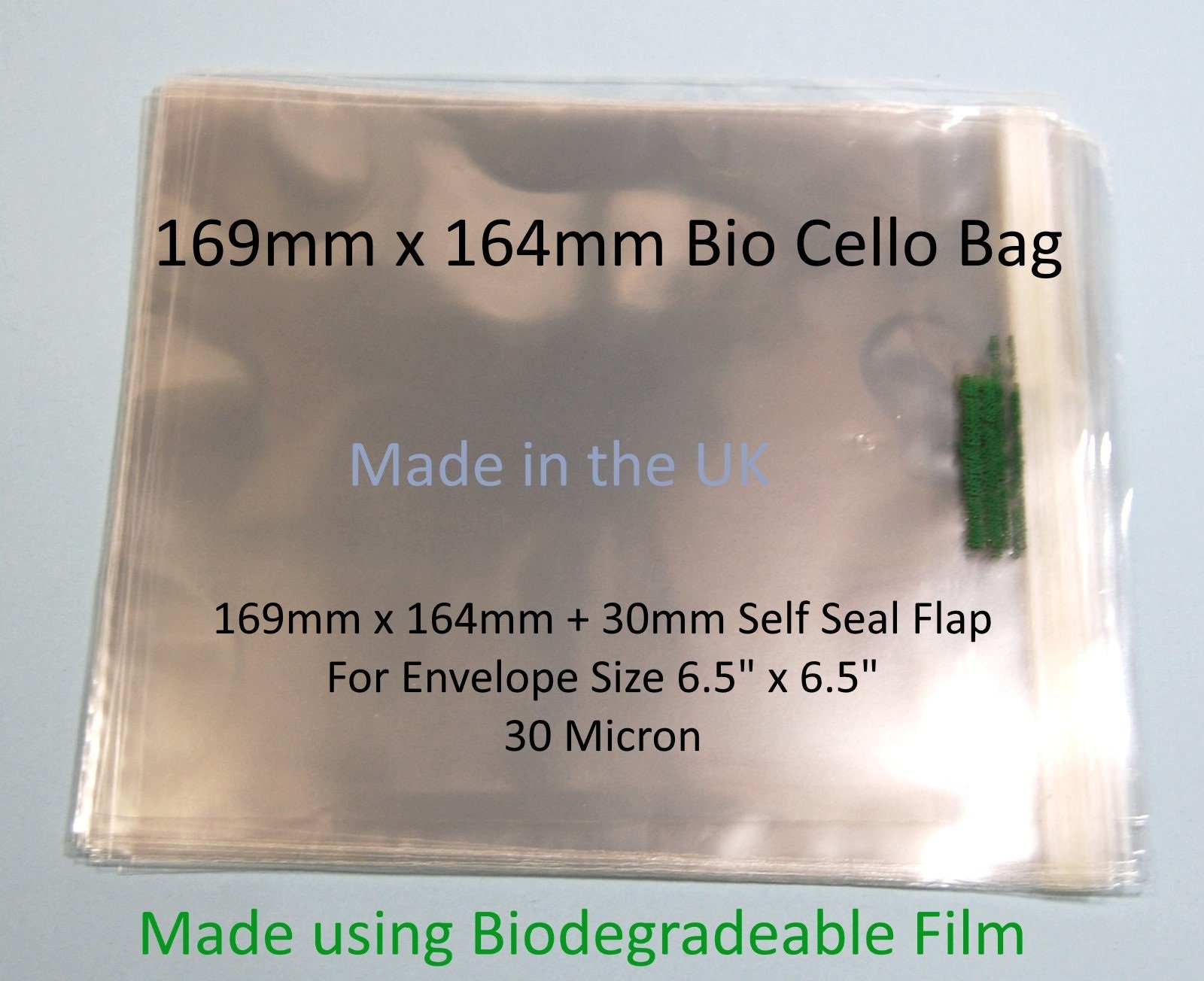 C7-87mm x 113mm CELLOPHANE DISPLAY BAGS Clear Self Seal Cello Bags 