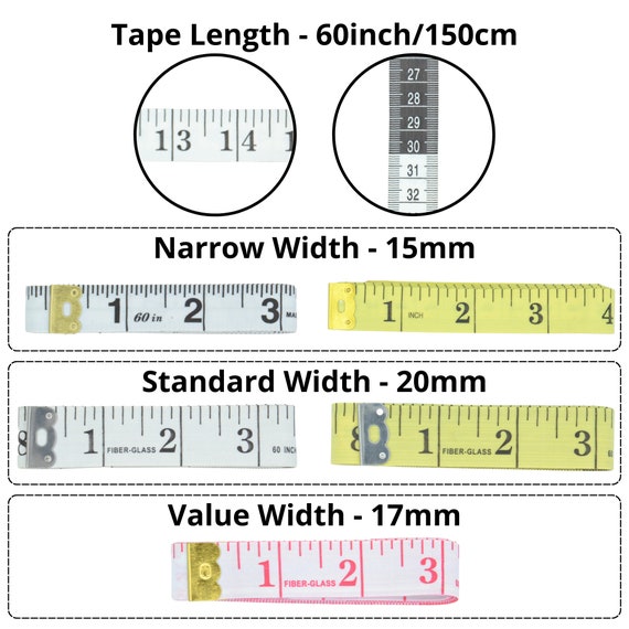Mini Soft Tape Measure Retractable 1.5m 5ft 60 Sewing Tailor Body Measuring  Uk