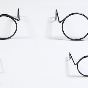BLACK - Toy Glasses - Mini Spectacles for Dolls or Santas - Choice of Sizes