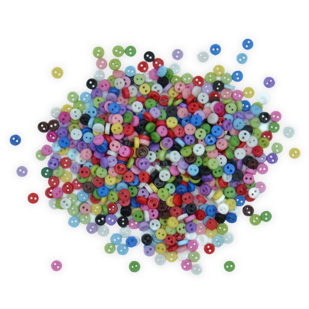 3mm Mini Buttons for Dolls & Soft Toys Clothes - Choice of Shapes ...