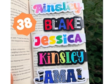 Personalized Magnetic Name Bookmark, Custom Reading Bookish Gift, Stocking Stuffer