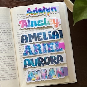 Personalized Magnetic Name Bookmark, Double-sided Custom Reading Bookish Book Club Gift, Stocking Stuffer -- 32 Styles!