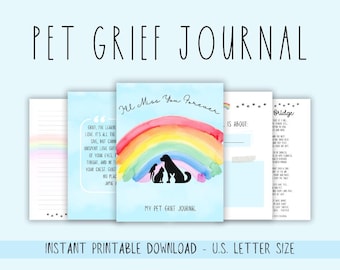 Pet Loss Grief Journal – Guided Memory Book for Pet Owners | Pet Bereavement Gift | Dog or Cat Memorial Keepsake | Healing After Pet Loss