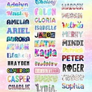Personalized Name Stickers - 32 Styles
