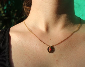 EUGÈNE necklace - aventurine stone - stainless steel - Marie de la Louise
