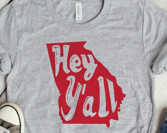 Hey Y'all- Staat Van Georgië, SVG, DXF, EPS, Grafisch, Vector, Digitale Download, NO9SupplyCo
