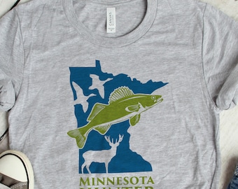 Minnesota Hunter, SVG, Herten, Eenden, Walleye, DXF, EPS, Grafisch, Vector, Digitaal Downloaden, No9GraphicSupplyCo