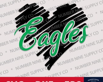 Eagles Heart Svg Etsy