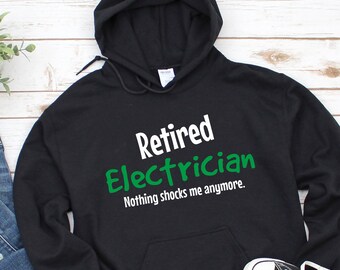 Gepensioneerde Elektricien, SVG, Nothing Shocks Me Anymore, Elektricien SVG, T-shirt Design, Retired, Cut file, No9GraphicSupplyCo